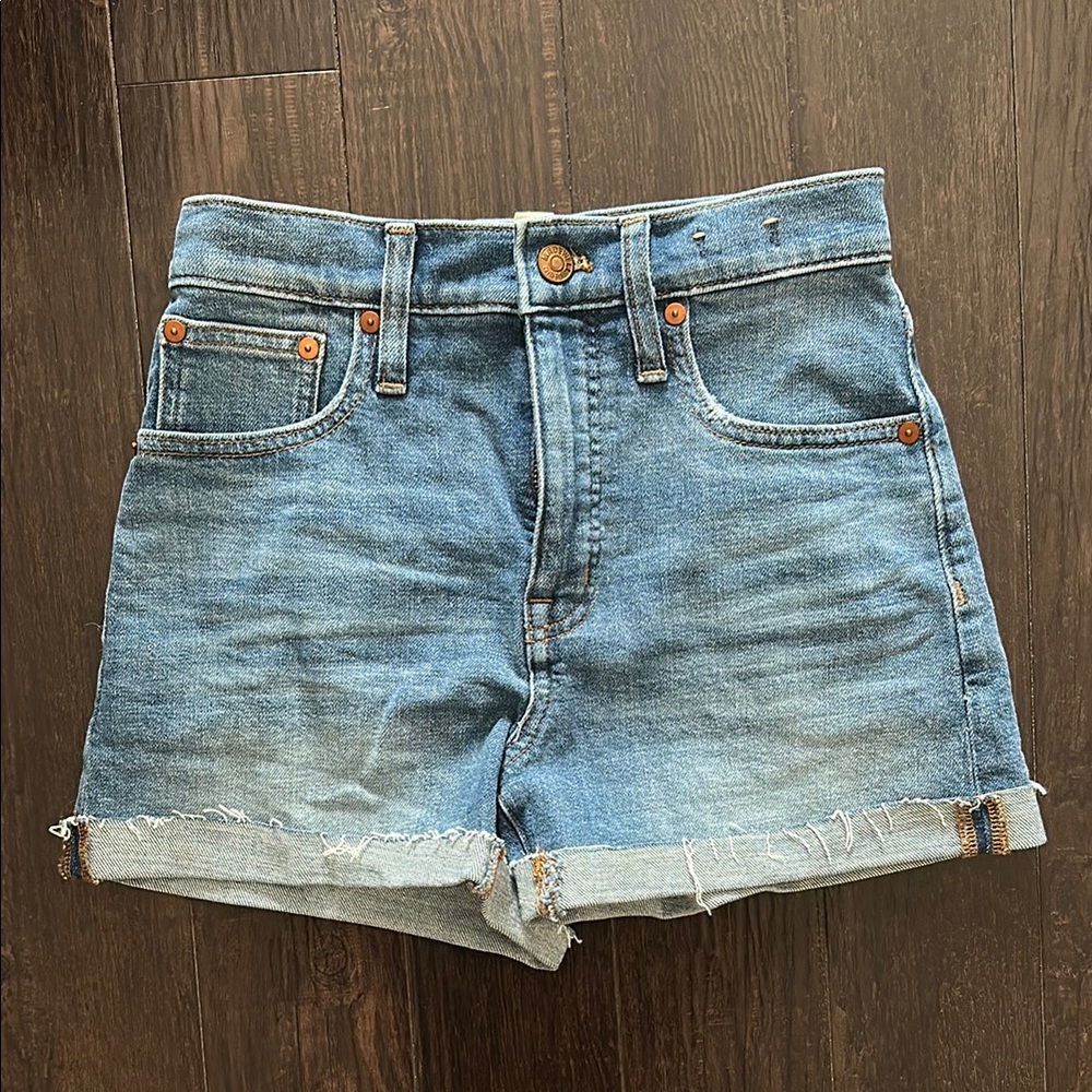 Madewell Jean Shorts High-Waisted Cuffed